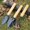 3PCS Kids Gardening Tools Kit Plastic/Wooden Safe Gardening Tools Succulent Shovel Planting Flower Shovel Rake Safety Toy