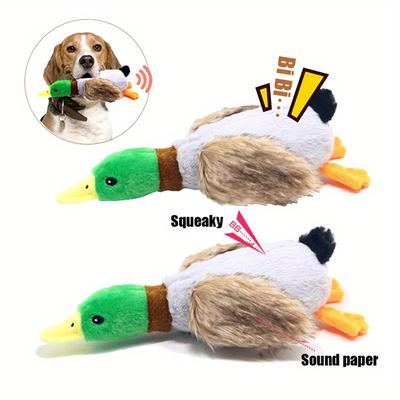 Niedliche Plüsch Enten Hunde Quietschspielzeug Lustiges Haustier Spiel Interaktives Kauspielzeug für Kleine Mittelgroße Hunde Haustierbedarf Zubehör