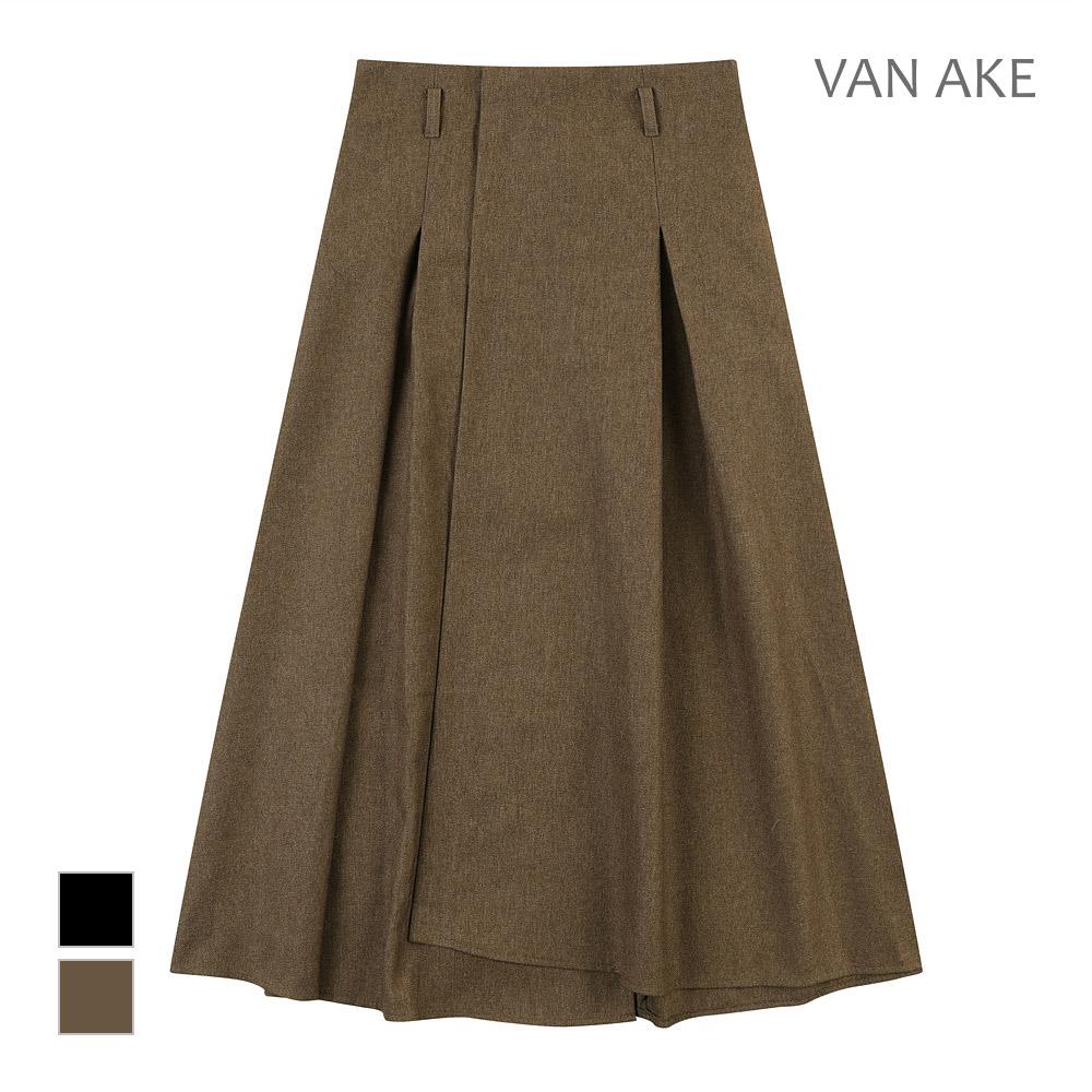 VANAKE Back Elastic Pleated Skirt_Vb3Yskm301A