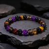 Festive Gifts Black Onyx Amethyst Tiger Eye Smoky Quartz Beaded Bracelet Minimalist Fashion Jewelry for Men Women Daily Wear Gift