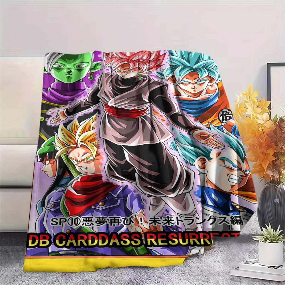 Dragon Ball Characters Print Flannel Blanket,High Quality Comfortable for All Seasons,Home Decor,Warmth and Comfort,Perfect for Christmas Gifts