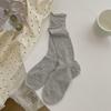 Japanese Ballet Style Women's Mid-Calf and Over-the-Knee Mesh Socks – Spring and Summer Breathable Sweet Scrunch Design.
