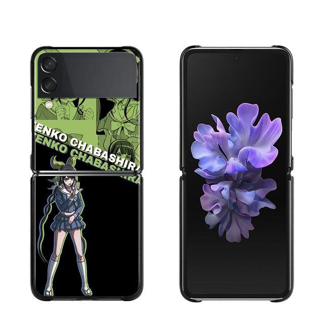Phone Protective Case For Samsung Galaxy Z Flip3 5g Back Cases For Samsung Z Flip Capa Black Shell Fundas Danganronpa Cartoon