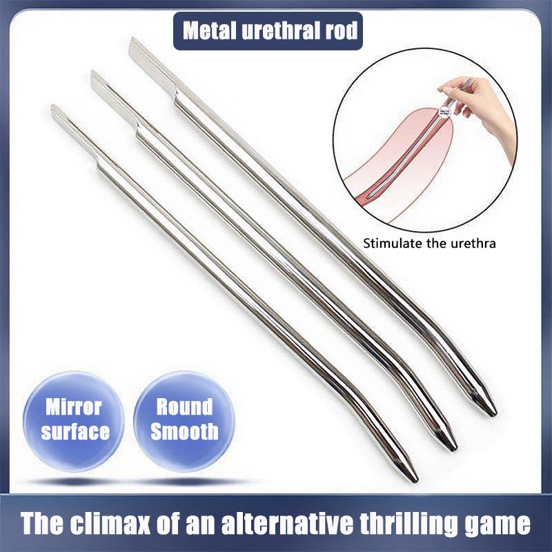 Runyu SM Metal Urethra Expander Husband Stainless Steel Penis Plug Men Urethral Blockage Masturbation Adult Alternative Sex Toys
