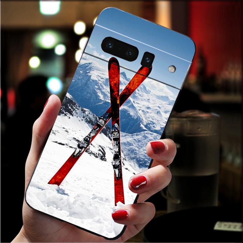 

Phone Case For Google Pixel 10 9 Pro XL 9A 8 7 6 Pro Pixel 8A 7A 6A Pixel 8 7 6 5 Snow Die Ski Snowboard Sport Google Pixel 7a