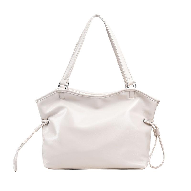 Texture Large Capacity Handbags for Women  New Solid Color Simple Retro One Shoulder Underarm Bags Casual Commute Tote Bag