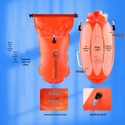 Tagalong Swim Double Airbag Buoy: Adult Outdoor Storage Bag & Floating Ball for Wild Swimming