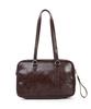 Nick&Nicole Crystal Leather Boston Bag_Red Brown