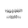 New Star Shape Braces Top and Bottom a Set Teeth Grillz Hip Hop Rap Tooth Grillzs CZ Decoration Jewelry