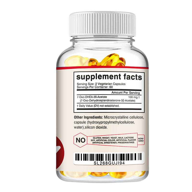 7-Keto DHEA 100 Mg - 120 Capsules (Vegetarian Capsules) Dietary Supplement - Carbohydrate Metabolism Support