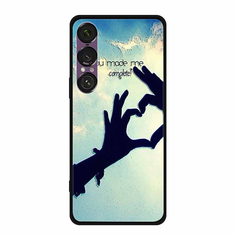 3D Emboss Case For Sony Xperia 1 VII 5G Case Flowers TPU Soft Silicone Back Cover For Sony Xperia 1 VII 2025 Phone Case XQ-FS54