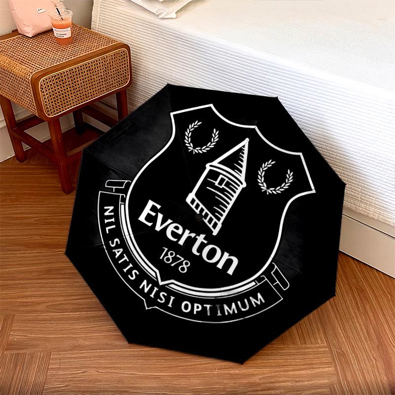 Vzor fotbalového klubu Everton, automatický skládací deštník, přenosný a skládací design, 8 drátů, vánoční nebo narozeninový dárek.
