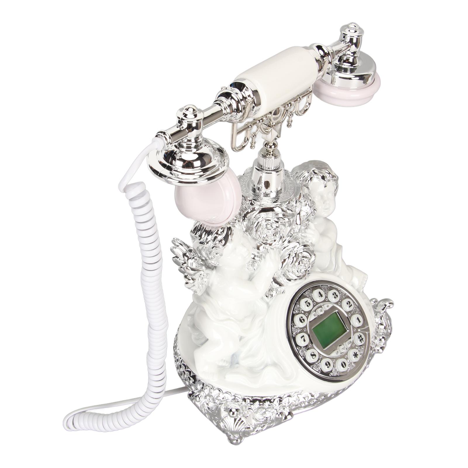 

Ретро стационарный телефон с ЖК-дисплеем, старинный старинный телефон с кнопкой для