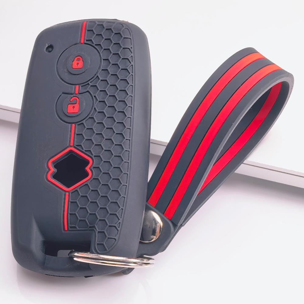 Flip Key Cover for Suzuki Swift Vitara SX4 S Cross Ignis Baleno Ertiga Jimny with Keychain Honeycomb Texture Anti Scratch Flip Remote Key Protector
