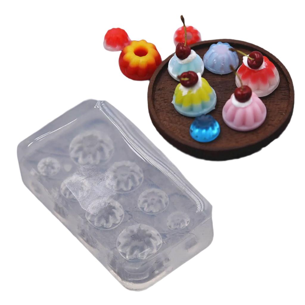 Small Pudding Mold Food Play Miniature Pinching Mould Epoxy Resin Molds for  Food Crafting Silicone Mould Baking