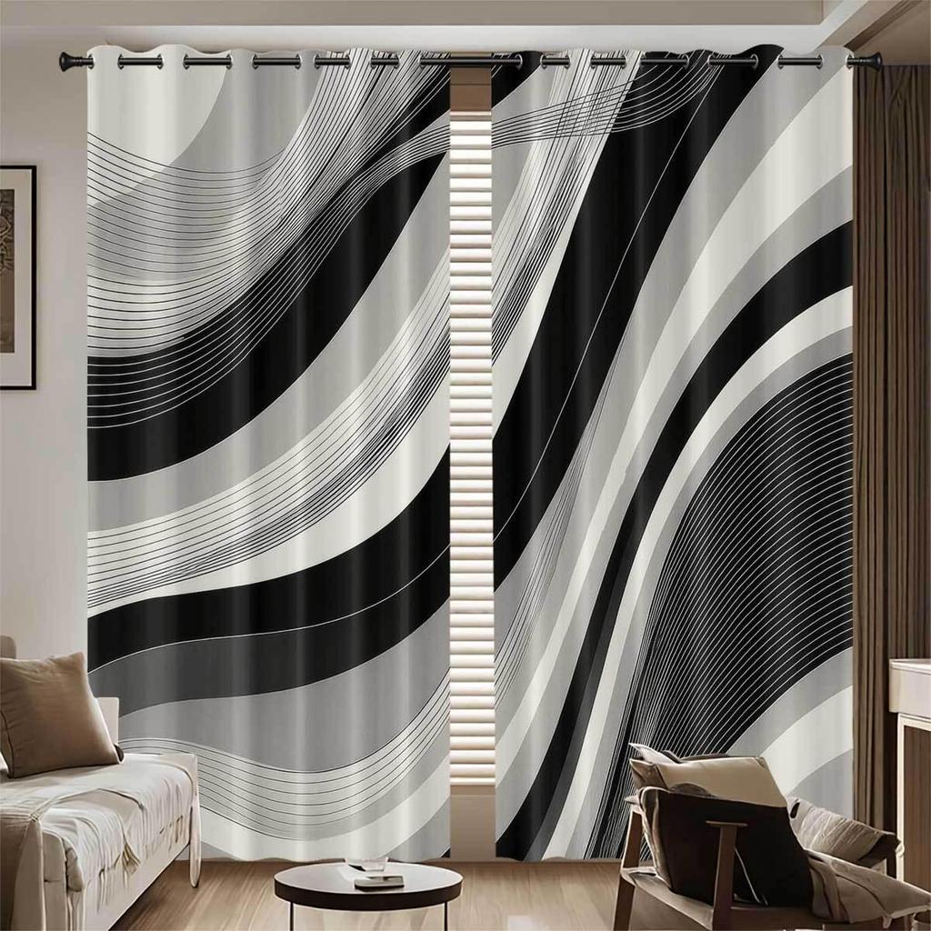 Bohemian Pattern Blackout Curtains, Custom-Made with Your Image, High-Precision Sun Protection, Thickened Polyester.
