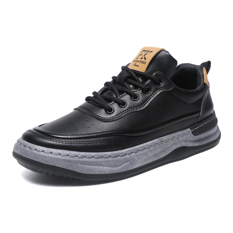 2026 Popular Men's Leather Shoes Men's Shoes Real Soft Leather Casual Leather Shoes Spring and Autumn Little White Shoes Breathable Versatile Board S