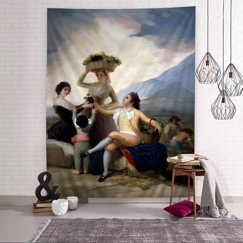 Francisco De Goya Oil Painting Colorful Tapestry Wall Hanging Home Decoration hippie bohemian decoration Art Decor