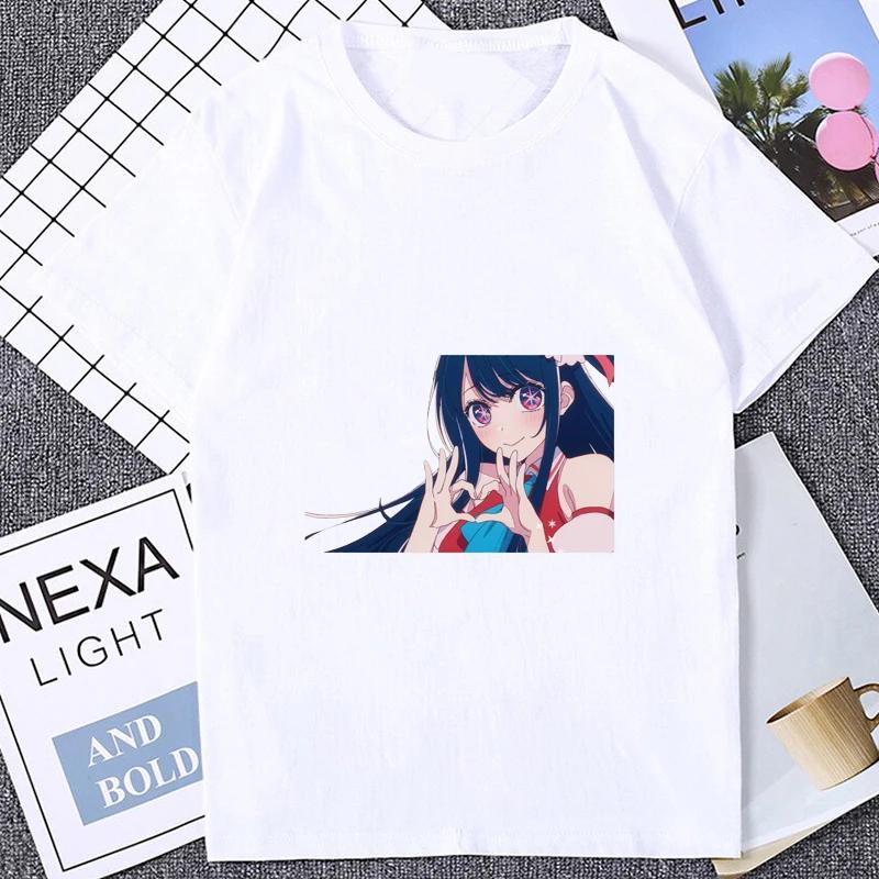 Kawaii Oshi No Ko Anime Ai Hoshino Cosplay Tshirt Hot Cartoon Fans Otaku T Shirt Summer Casual Fashion Streetwear Unisex Tee