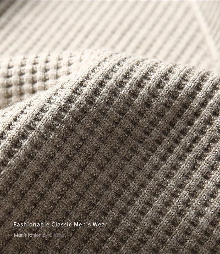 Men's Douyin Bestseller Autumn/Winter Knitwear: Trendy Round Neck Solid Color Jacquard Thick Sweater