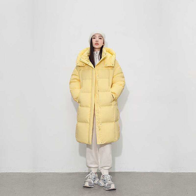 YAYA Women's Long Hooded Down Puffer Coat