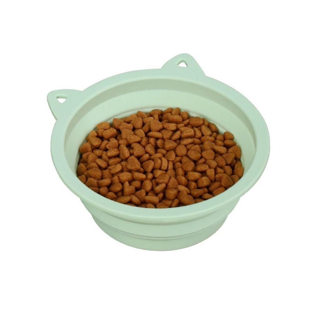 Lightweight Folding Portable Pet Bowl Silicone with Hanging Hook Dog Feeding Bowl Suction Cup Pet Food Water Bowl Travel