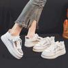 thick-soled mesh white shoes women show high spring and summer new casual board shoes niche net shoes 0