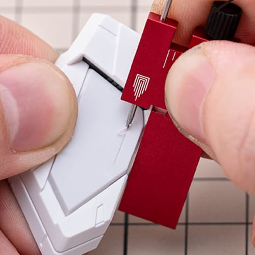 Oh.makasenet Plastic Model Parallel Line Engraving Scriber with Marking Needle for Gunpla (Red)