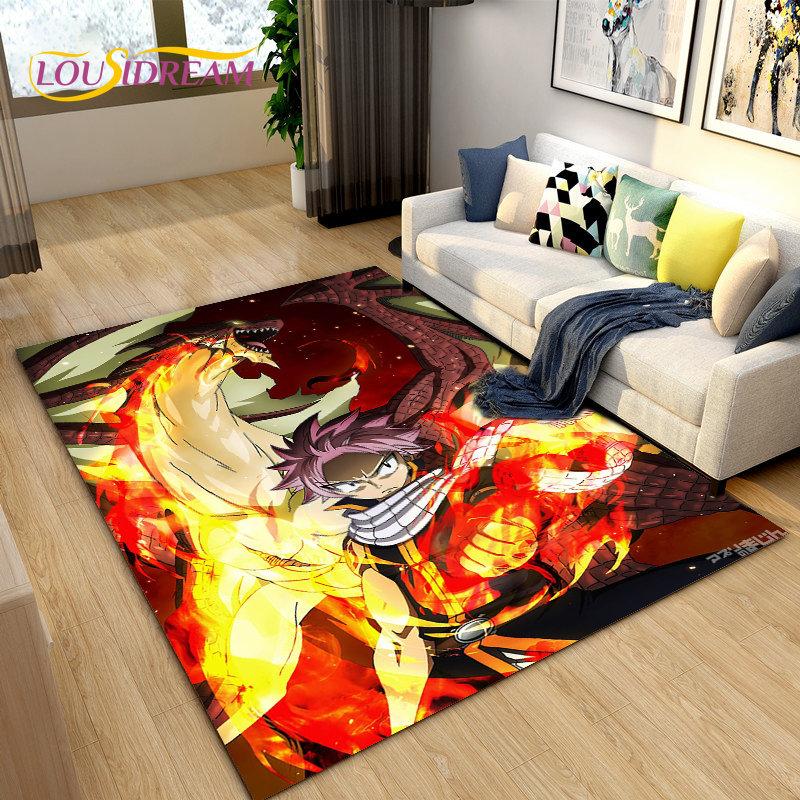 Fairy Tail Japan Anime Cartoon Area Rug,Carpet Rug for Living Room Bedroom Sofa Doormat Decoration, Kids Play Non-slip Floor Mat