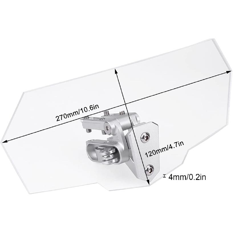 Motorcycle Windshield Clear Scooter Windscreen Scratch Wind Deflectors Universal Adjustable Universal Fit for Most Motorcycles