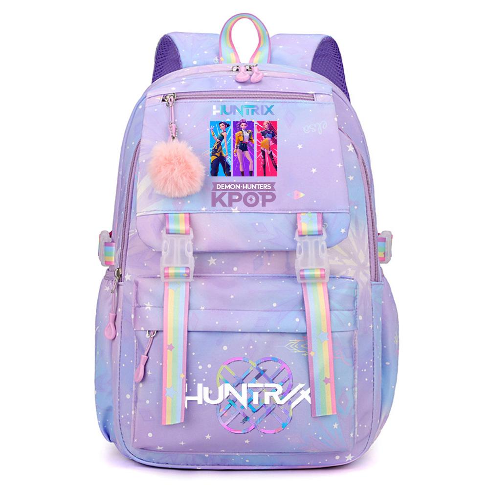 Anime K-Pop Lovci démonů Potištěný Velkokapacitní Vodotěsný Batoh Teenger Studentská Dívka Chlapec Školní taška Taška na knihy Dámská Vodotěsná Cestovní taška Ruksak