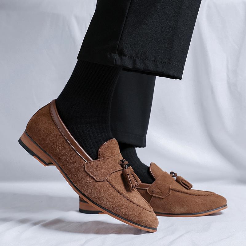 Fashion Business Men's Loafers Classic and Fashionable Gentleman Style Outdoor Formal Party Adult Office Plus Size Frosted Leather Shoes