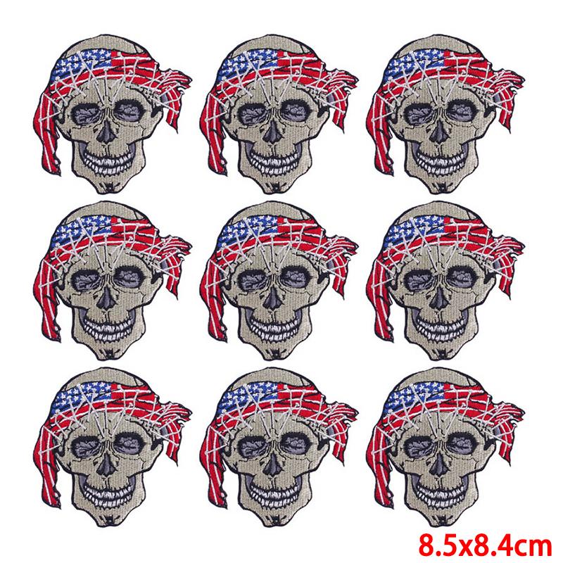 10 Pcs/lot Wholesale Embroidery Patch Iron On Patches For Clothing Patches On Clothes Jackets Decor Applique Sew Supplies