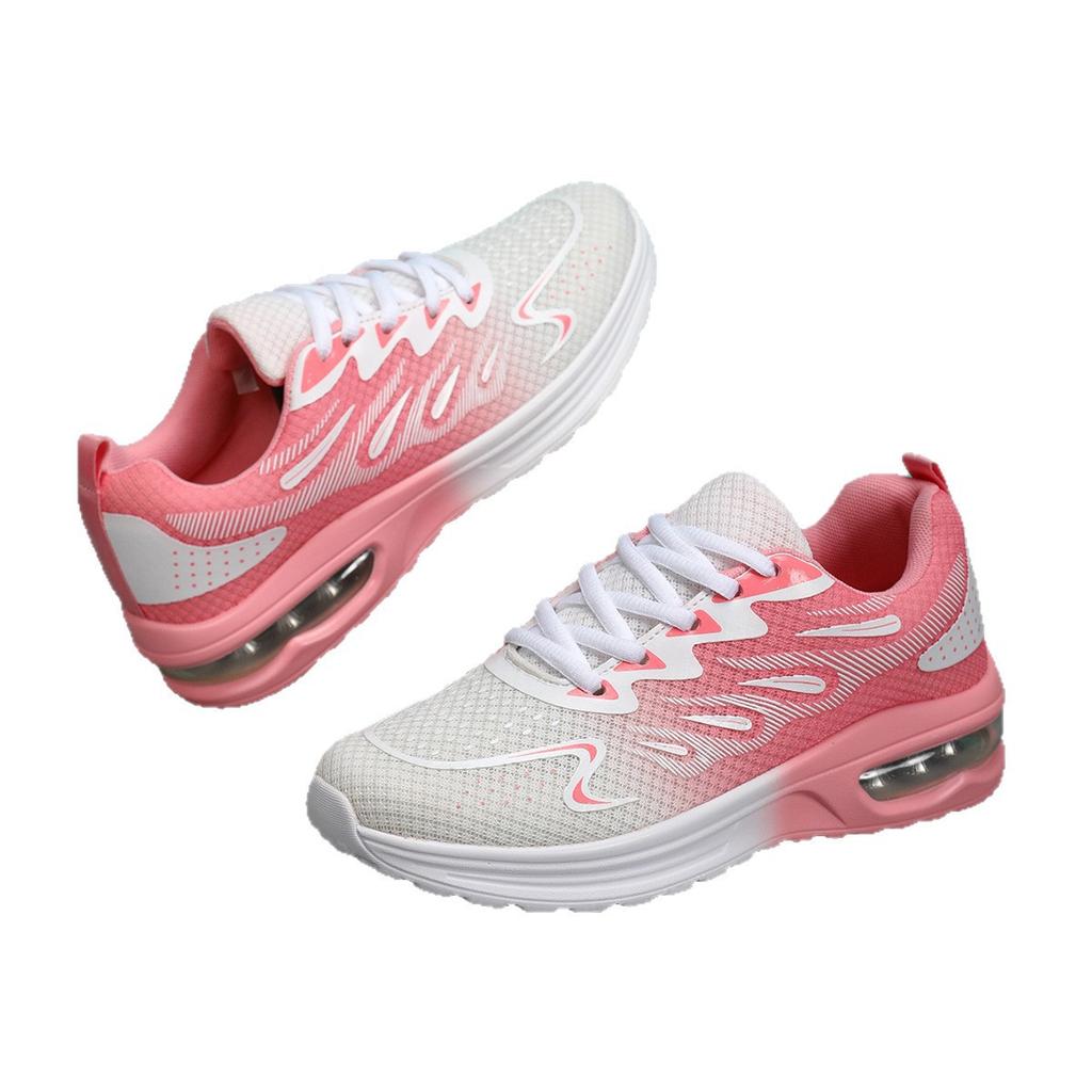 Mesh Pad Soft Sole Colored Sports Shoes Women's Pink Summer Light Running Shoes Casual Travel Shoes