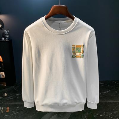 Moletom Estampado da Moda para Homem Casual Solto Roupas Masculinas Outono Novo Gola Redonda Manga Longa Camisa