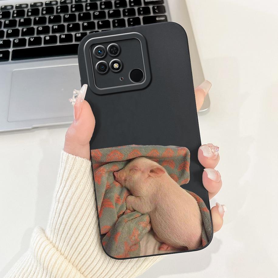 For Xiaomi Redmi 10C Case Cute Panda Rabbit Cartoon Matte Back Cover For Xiaomi Redmi 10 Power Shockproof Bumper Redmi10C Fundas