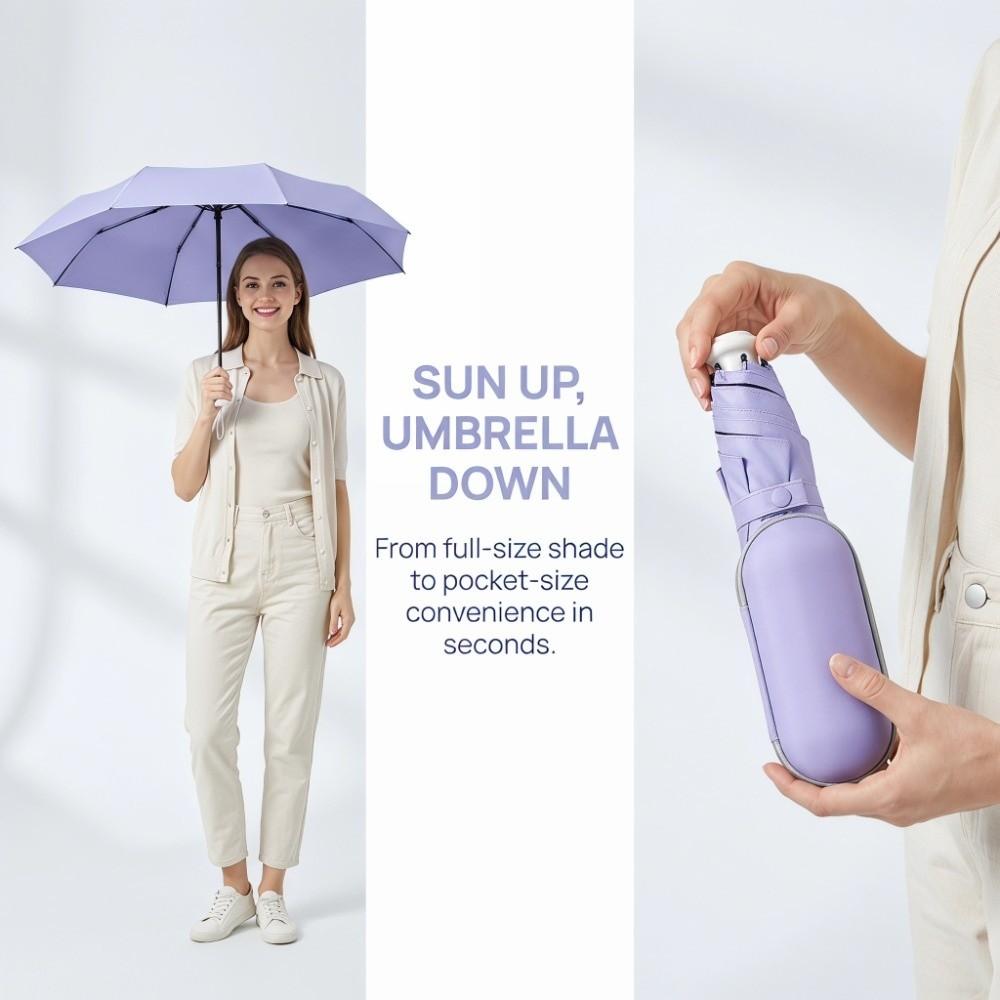 Ultraviolet Protection Pocket Parasol Folding Sun Shade Umbrella Pocket Rain Umbrella  Summer
