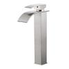 G1/2 Basin Faucets Brass Gold Elegant Waterfall Bathroom Sink Faucet Single Lever Hole Deck Mount Big Square Spout Mixer Taps