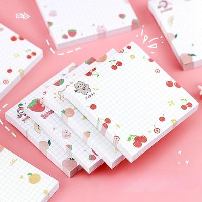 80 Sheets Per Pack Fruit Sticky Note ToDo List Record Journal Decorative Memo Practical Stationery Sticker Sticky Note