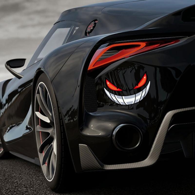 Tierzähne-inspirierter Roller-Aufkleber 3D-geprägtes Design Reflektierender Aufkleber Sicherheit Wasserdicht für Motorräder Fahrzeuge