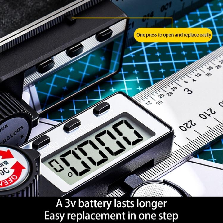 Double Purpose Angles Calculator 200mm Stainless Steel Straight Edges Rulers & Error Release Digital Measurement System