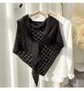 Ladies' Cross Hollow Diamond Knitted Shawl Spring&Summer Triangle Jacket Fashionable Air-Conditioned Room Warm&Wide Shoulder