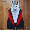 Mens Wrestling Singlet Weightlifting Bodysuit Red Blue Gym Fitness Training