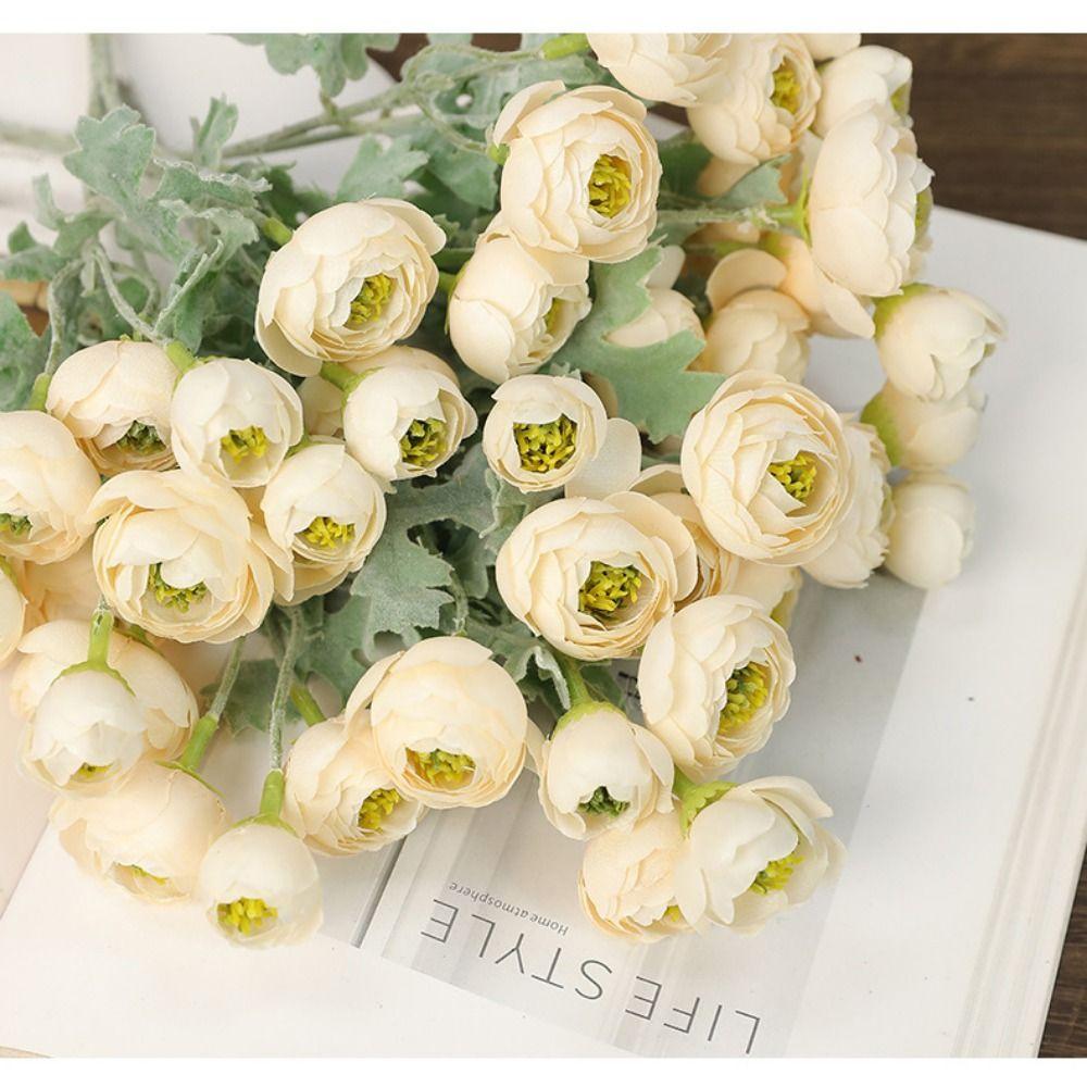 Multicolor Simulation Camellia Flower 15 Heads Faux Flower  Wedding Ornament