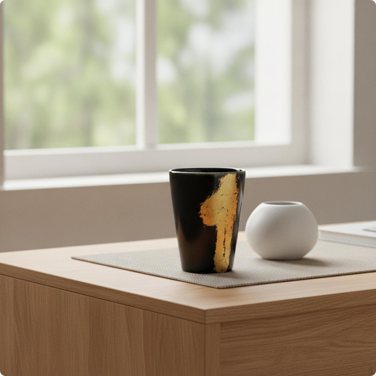 Glazed Tea Cup OpenTop Handcrafted Decorative