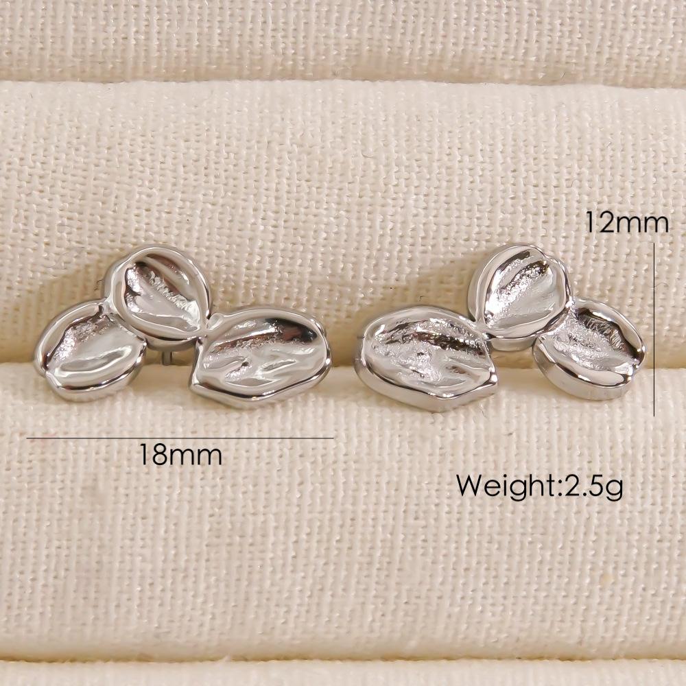 

CARLIDANA Exaggerated Stainless Steel Earrings 18K Gold Plated Irregular Geometric Leaf Shape Non Tarnish for Women jewelry