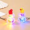 Animal Keyboard Fidget Keychain Finger Button Clicker Decompression Toy With Colorful Lights