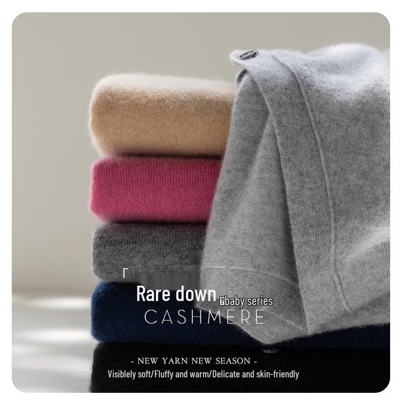 Autumn/Winter Cashmere Knit V-Neck Cardigan – Women's Long Sleeve, Loose Fit, Single-Breasted Top