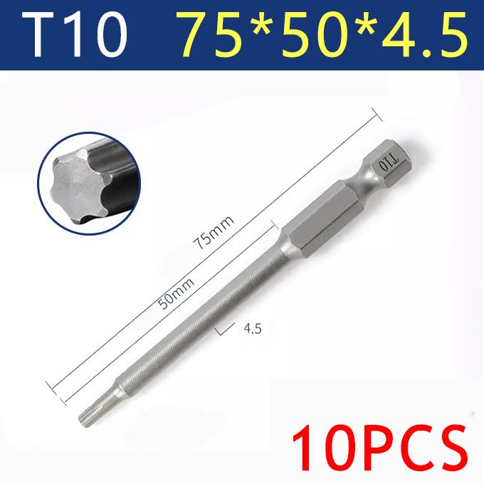8/10 шт. Шестигранный хвостовик Torx для отвертки 75 мм Plum Магнитные биты Torx для отвертки T8 T10 T15 T20 T25 T27 T30 T40