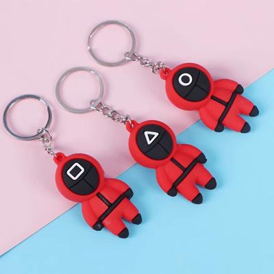 Game Doll Keychain Small Cartoon Character Figure Keyring Pendant for Keys Bags